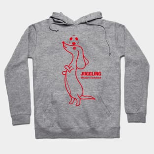 Miniature Dachshund JUGGLING -Red- Hoodie